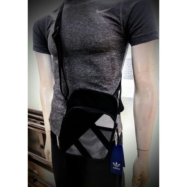 Túi đeo chéo mini EQT vải dù phối lưới lưới chống nước thời trang thể thao | BigBuy360 - bigbuy360.vn