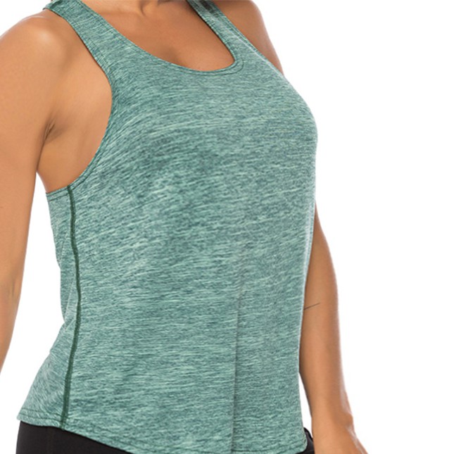 Áo Tank Top Thể Thao Nữ Big Size Vân Rằn Cổ U Yoga Gym