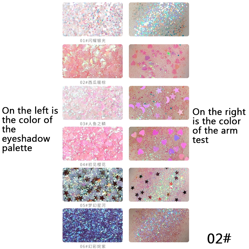 Phấn mắt nhũ NOVO màu kẹo lấp lánh không thấm nước thời trang | BigBuy360 - bigbuy360.vn