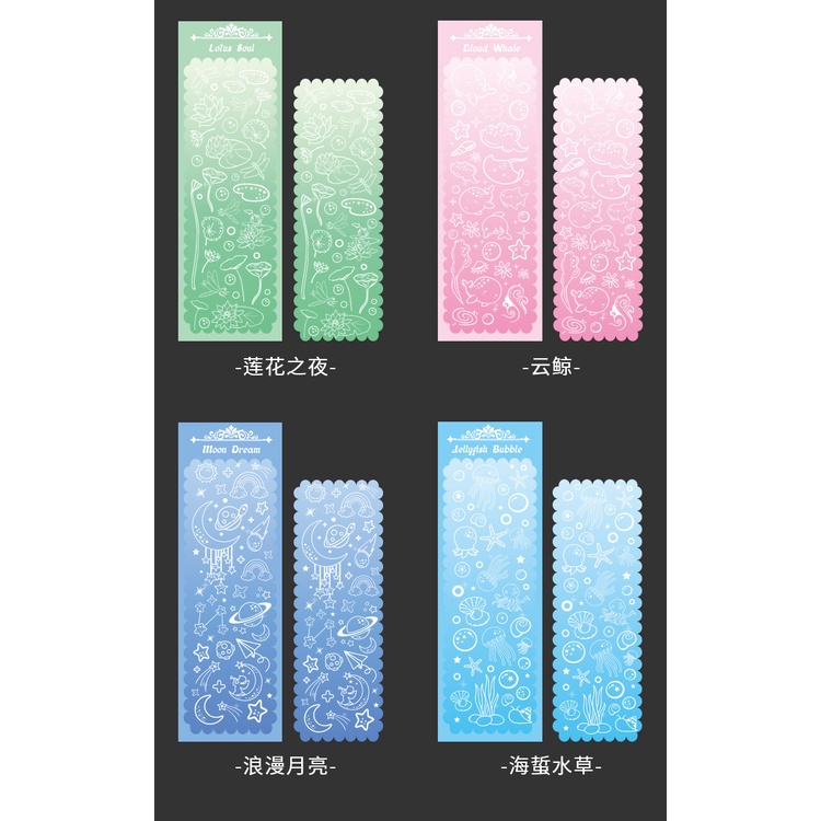 Sticker Trang trí Toploader viển trắng sang trọng - Be Tiny Stationery