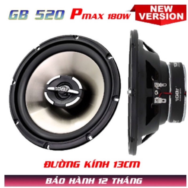 Loa Cánh oto GB 512- 520 công suất max 160W hàng CHÍNH HÃNG