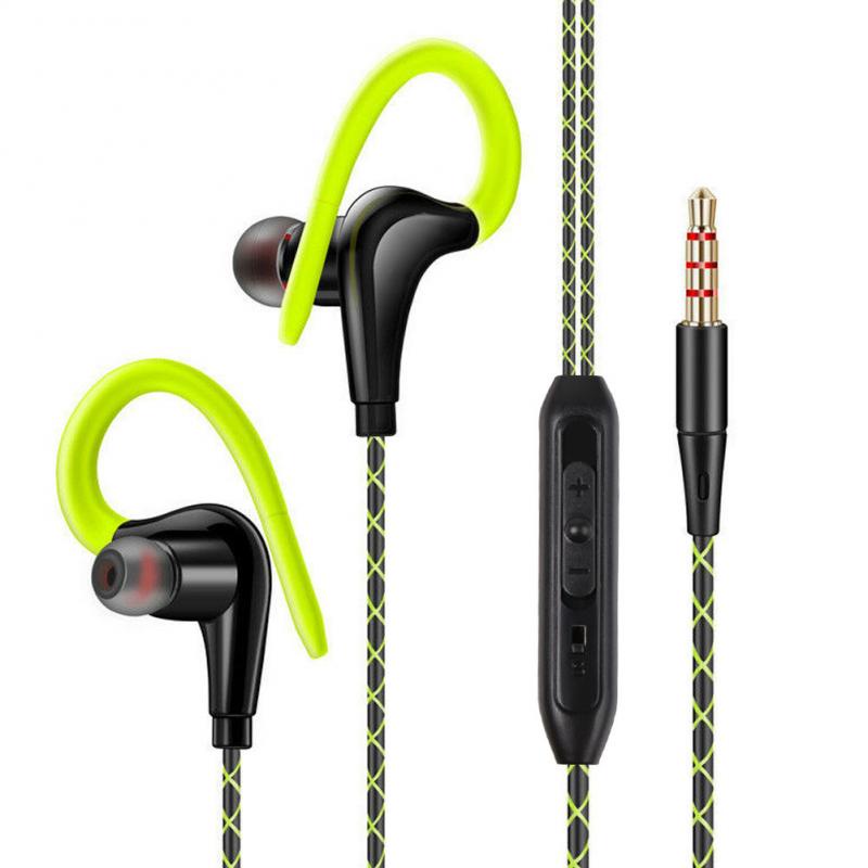 Tai Nghe Bass Thể Thao Có Dây Móc Vành Tai Chống Nước 1M Cho Xiaomi iPhone Samsung Android 2021 Mới