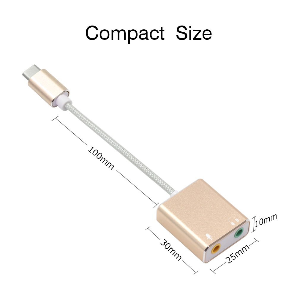 [Mã ELHACE giảm 4% đơn 300K] Dây chia cổng Type C ra 2 cổng mic và loa