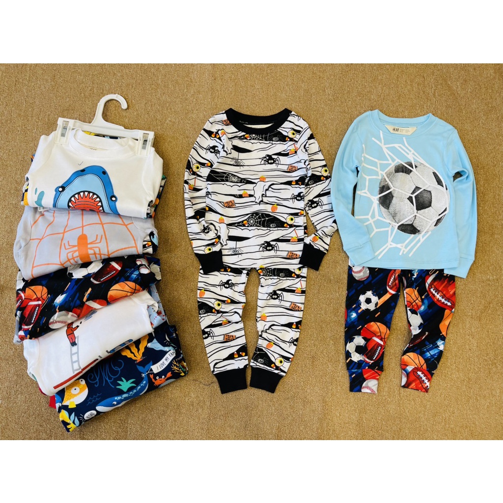 Bộ quần áo cotton borip H.M bé trai xuất dư