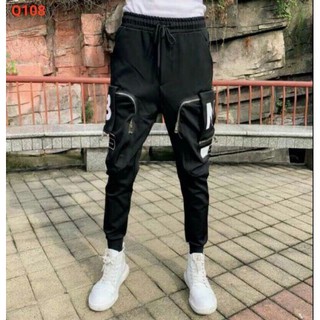 Quần Jogger kaki túi hộp dành cho nam, Quần Jogger kaki thể thao chữ B