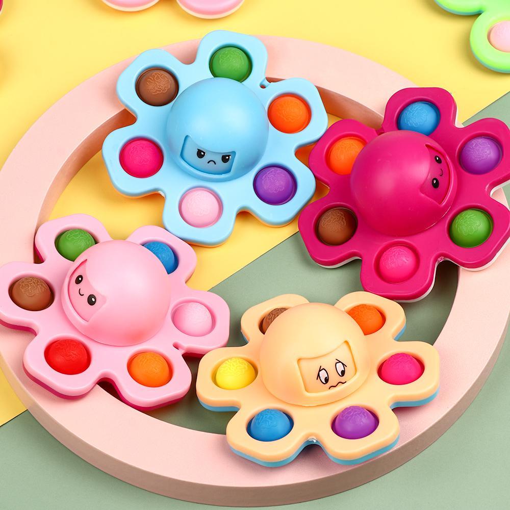 NIUYOU Niuyou Đồ Chơi Cảm Biến Bong Bóng Ngón Tay Silicone Đơn Giản Thay Đổi Khuôn Mặt Bạch Tuộc