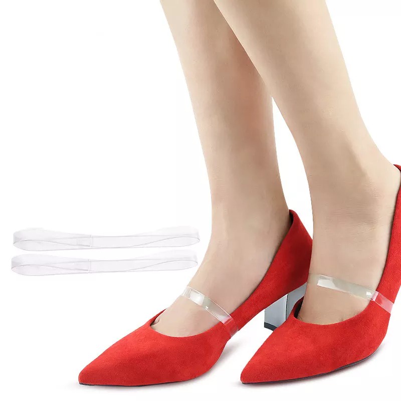 1 đôi quai giày ẩn hickies lacing system bằng silicon trong suốt giúp giữ giày ôm chân không bị tuột giày cao gót nữ