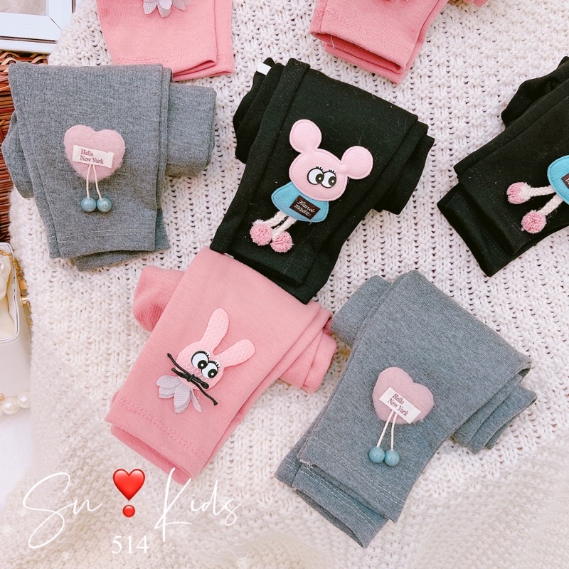 Quần dài bé gái, quần legging cho bé chất cotton co giãn 4 chiều mềm mại, thoải mái Xuân Cường Kids size từ 7 đến 20kg