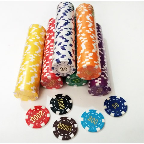 Phân phối bộ xu chip cao cấp Texas Hold'em Entertainment Trò chơi mạt chược hộp tiền xu trò chơi Baccarat vòng quay