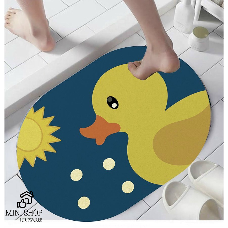 Thảm Lau Chân Hình Oval Thú Cưng 3D Chống Trượt