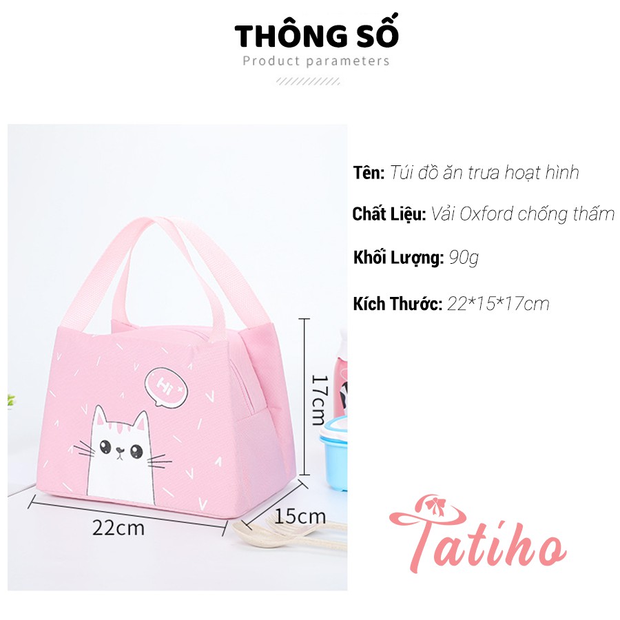 [Hàng Xịn, Giá Tốt] Túi Giữ Nhiệt Đựng Cơm Chống Nước Cao Cấp Vải Oxford 600D 22x15x17cm - Lunch Bag - Mã TG002