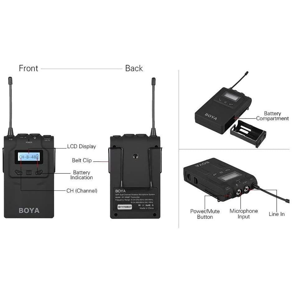 [Mã ELHACE giảm 4% đơn 300K] Bộ phát không dây dành cho Bộ mic By-WM8 Pro - BOYA TX8 PRO - UHF Wireless Transmitter