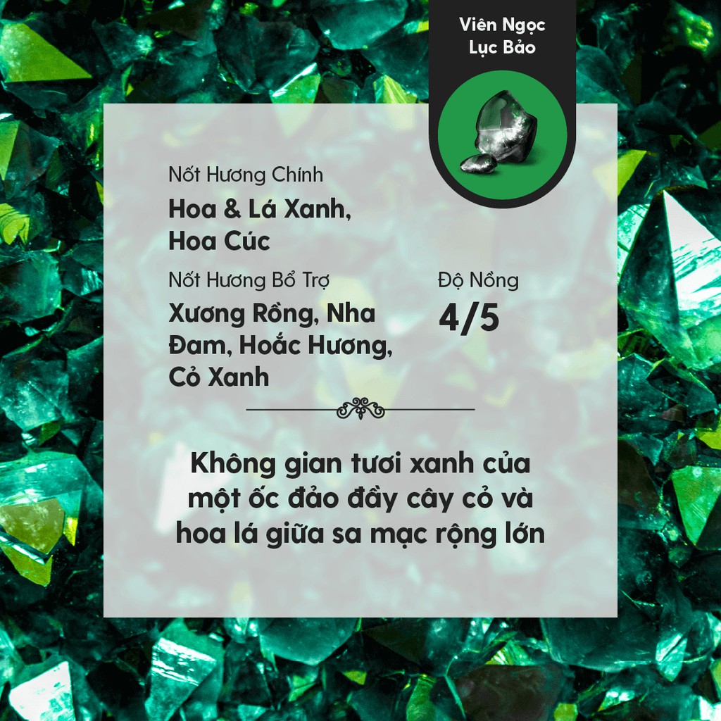Tinh Dầu Phối Hương Precious Emerald (Hoa Lá Xanh) Làm Nến Thơm, Xông Thơm Phòng HENY GARDEN