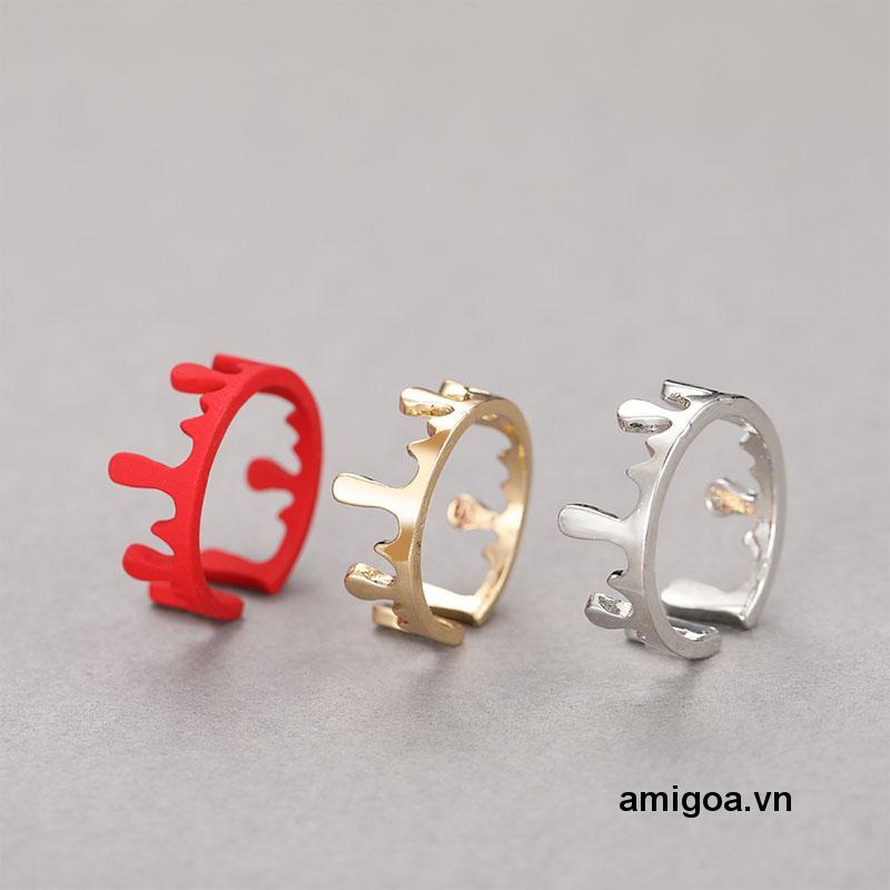 Nhẫn Hình Vương Miện Phong Cách Thời Trang Đơn Giản 2021 Dành Cho Nam