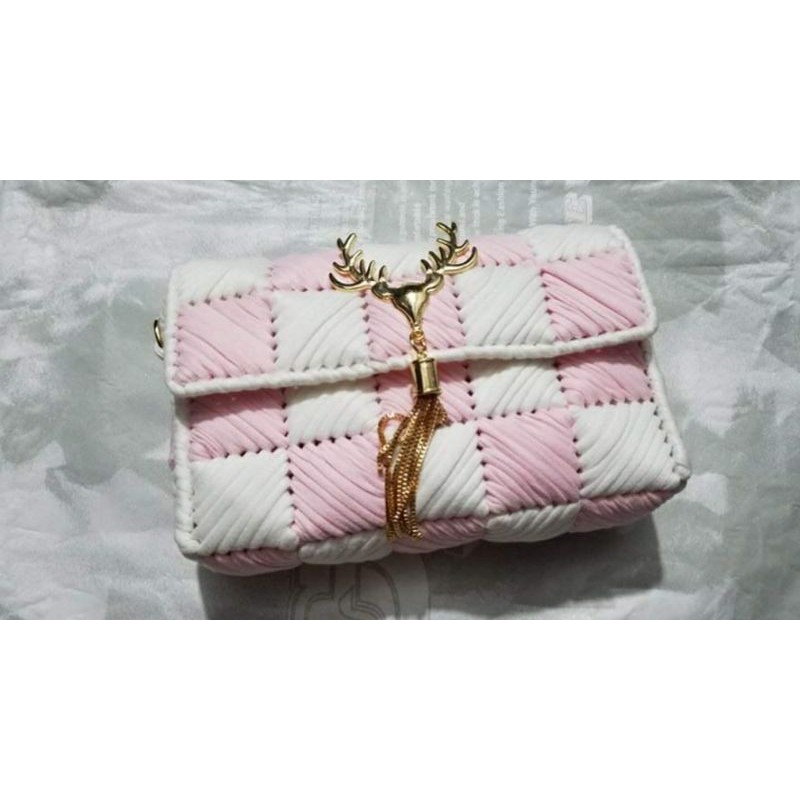 Túi tự đan, Túi handmade sợi vải phối màu có video hướng dẫn Kawaii_Handmade