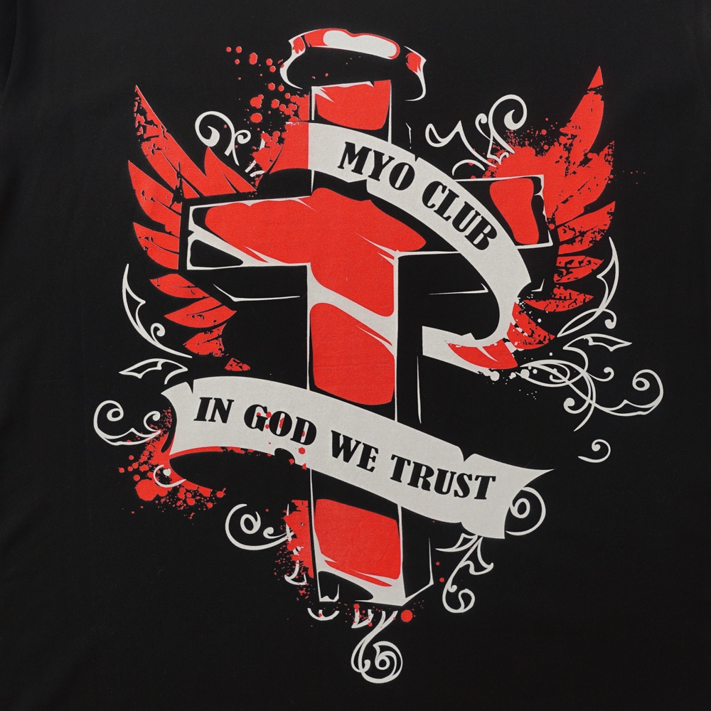 Áo Phông Rộng MYO Vải Cotton In Hình Cross