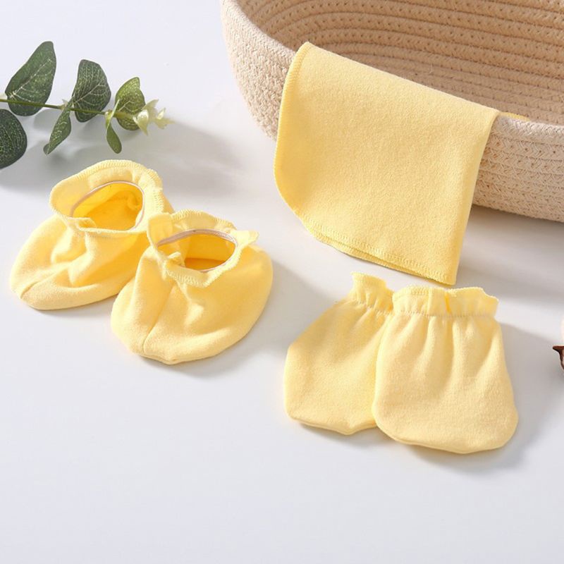 Găng Tay Cotton Mềm Mại Chống Trầy Xước Cho Bé Sơ Sinh