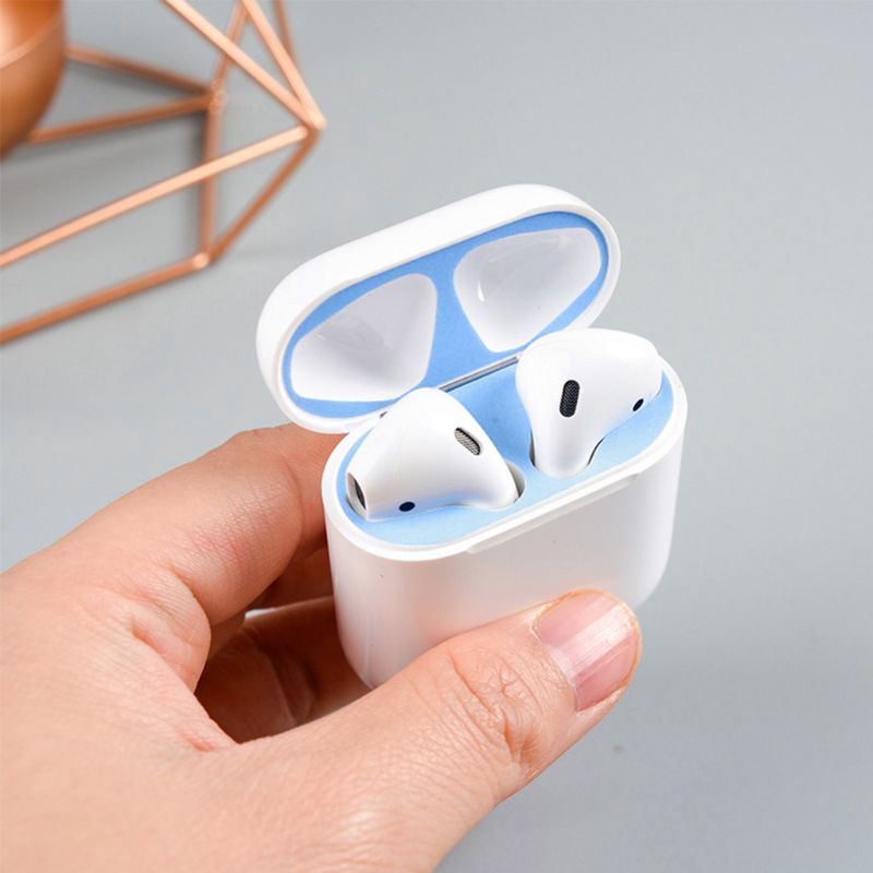 Set 2 Cặp Miếng Dán Chống Bụi Bảo Vệ Hộp Sạc Airpods 1 / 2