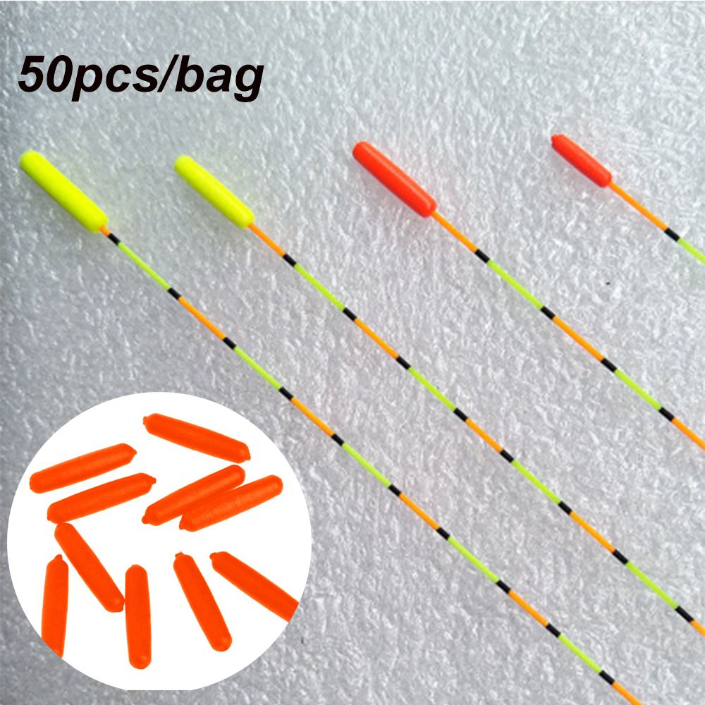Set 50 phao nổi dùng câu cá hình oval bằng xốp EPS nhiều màu sắc chất lượng cao