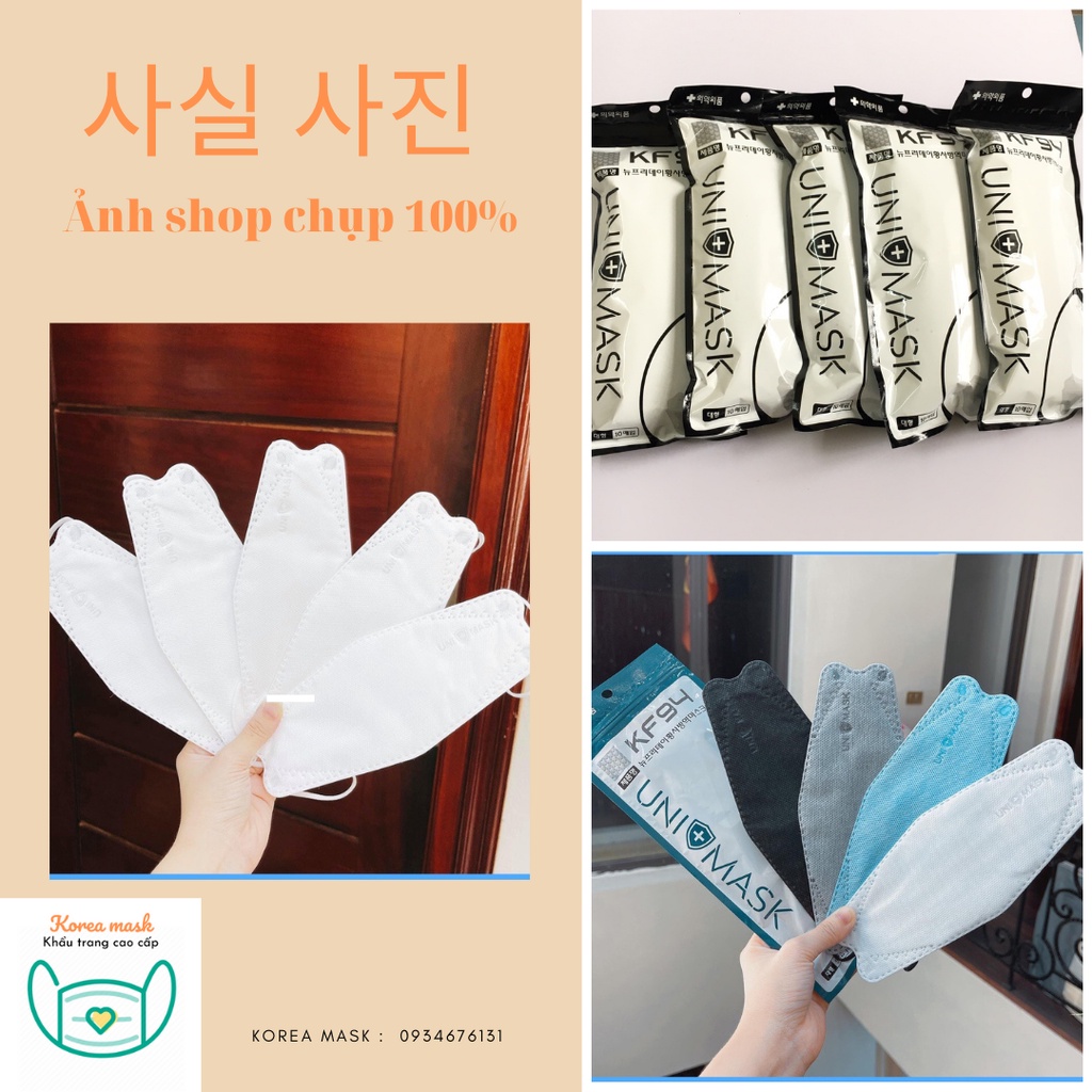 Sỉ Thùng 300 Chiếc Khẩu trang 4 Lớp KF94 UNI MASK Chống Bụi Mịn Và Kháng Khuẩn Hàng Cao Cấp