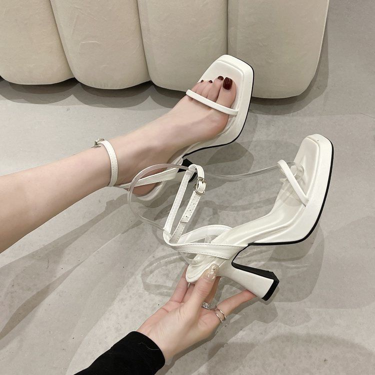 ◐✲Giày Sandal Cao Gót Phong Cách Âu Mỹ Thời Trang Mùa Xuân 2022 Cho Nữ