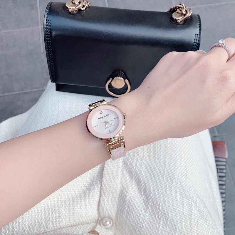 Đồng hồ nữ Anne klein Hồng ceramic