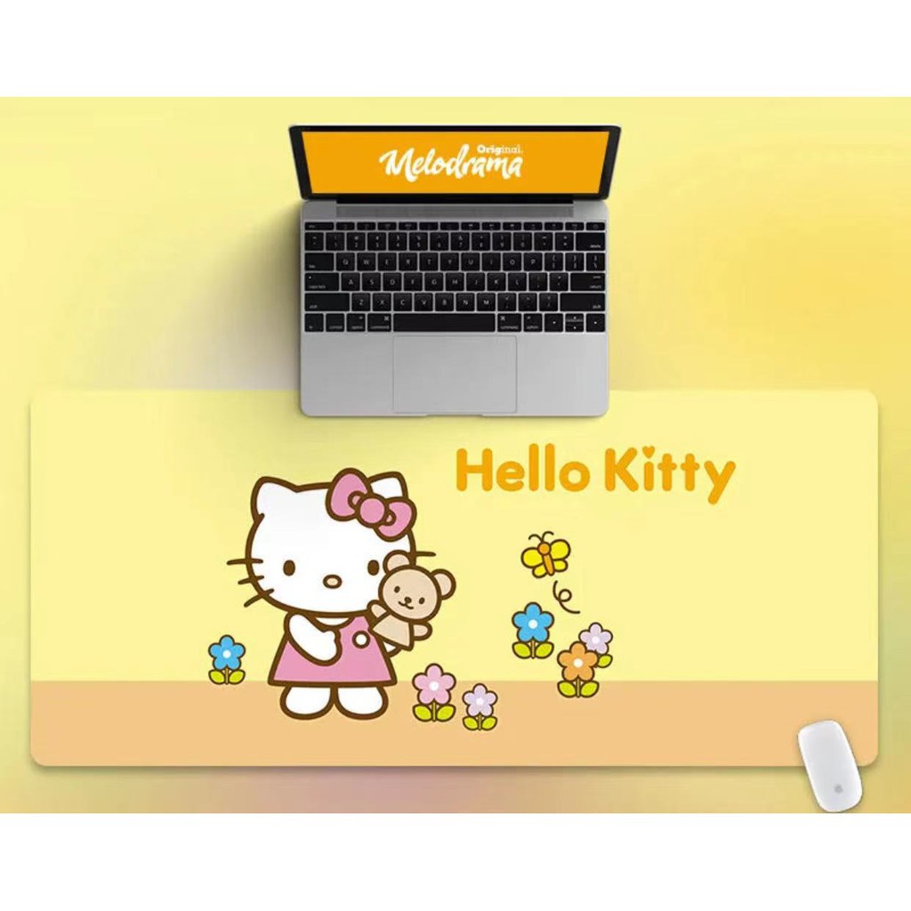Miếng Lót Chuột Và Bàn Phím Hình Hello Kitty Xinh Xắn