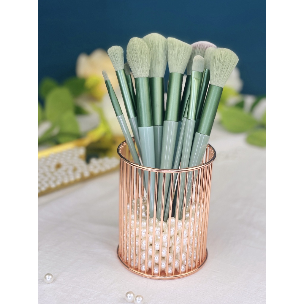 Hộp Đựng Cọ Trang Điểm Bằng Kim Loại Để Bàn Tiện Dụng Đa Năng