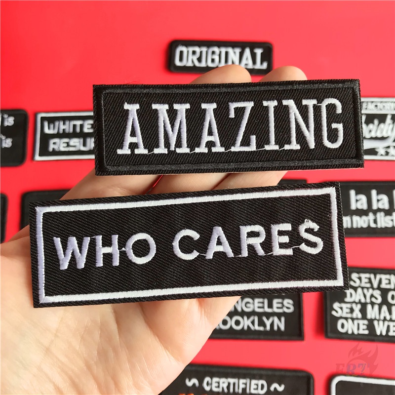 Miếng ủi thêu trang trí chữ tiếng anh thời trang 20 kiểu tùy chọn