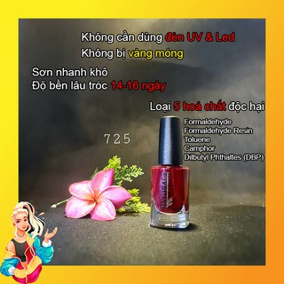 [Sơn Thường Như Sơn Gel] Sơn Móng Tay Màu Đỏ Bầm 15ml ONC Organic Naturals Collection