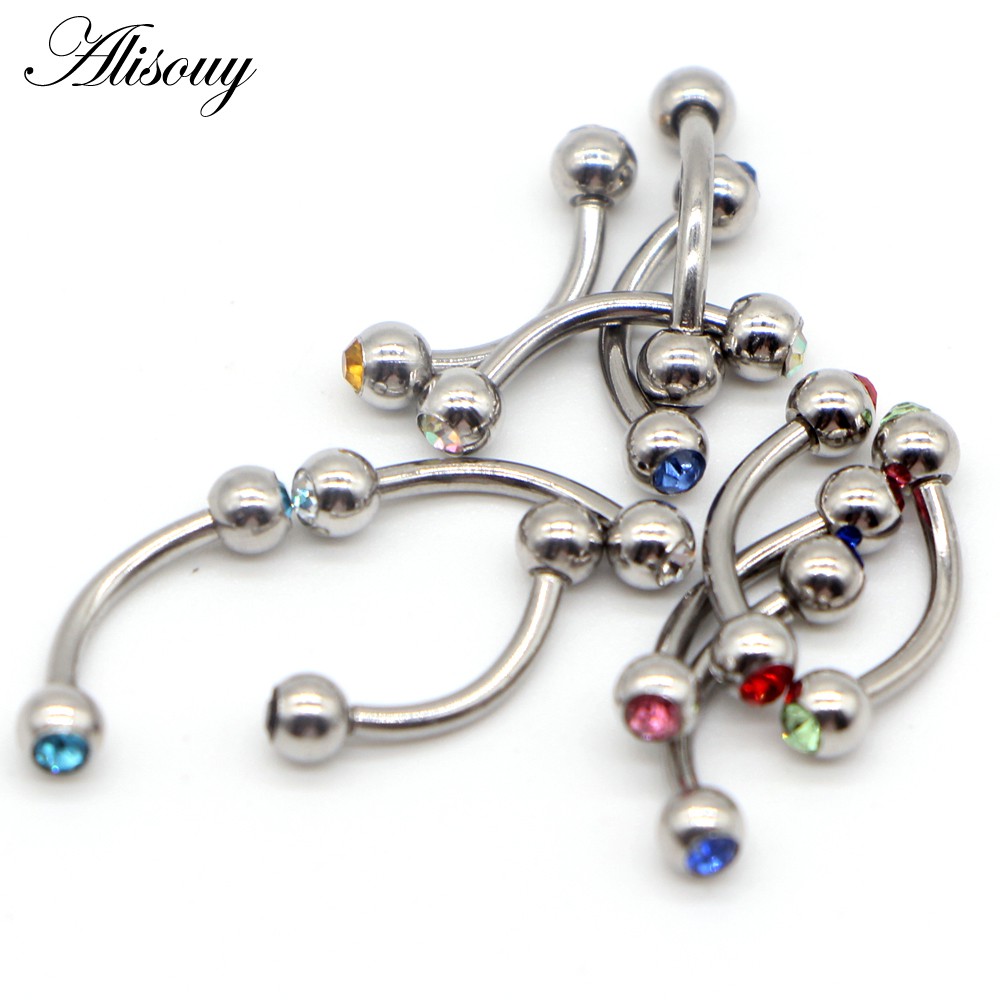 Alisouy 1 Khuyên Xỏ Cơ Thể / Lông Mày / Môi Bằng Thép 316l Cho Nam / Nữ