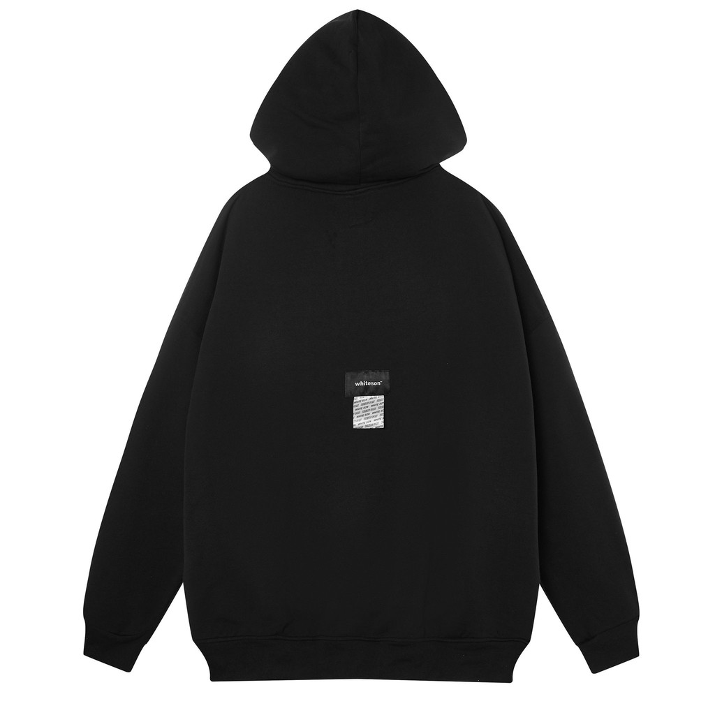 HOODIE &quot;LOGO SS20&quot; DOUBLE LABEL BLACK