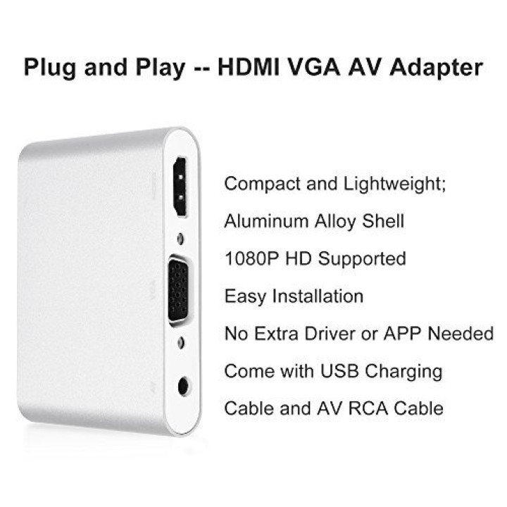 CÁP CHUYỂN ĐỔI LIGHTNING TO DIGITAL AV MULTIPORT HDMI VGA AUDIO ADAPTER