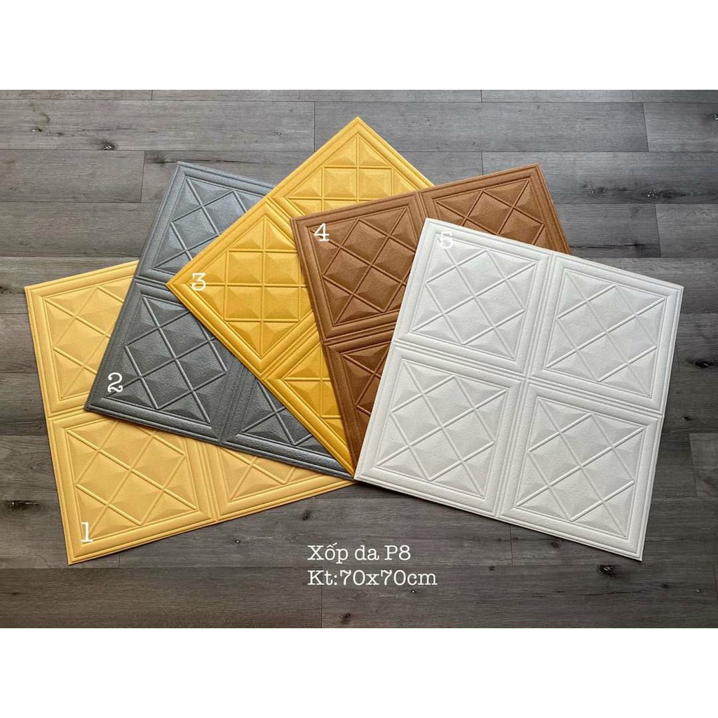 xốp dán tường gia da vân cổ điển p8 cao cấp khổ 70*70 cm phong cách châu âu hàng nhập khẩu | BigBuy360 - bigbuy360.vn