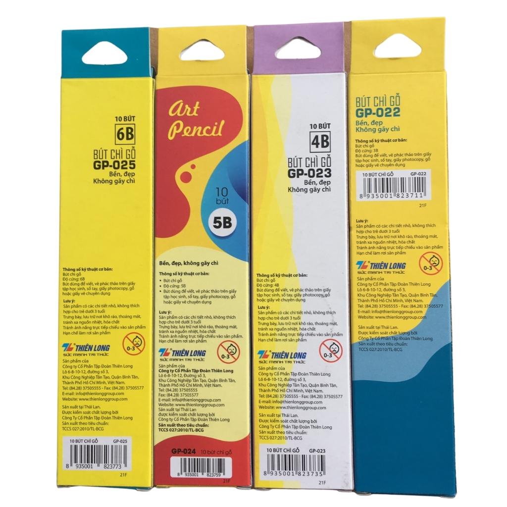 Bút chì gỗ nhiều B Thiên Long  3B  4B  5B  6B ( GP-022  GP-023  GP-024  GP-025 )