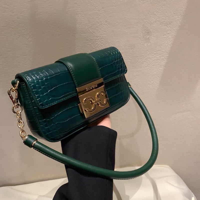 Túi xácch đeo vai nâu/xanh vintage da xịn đẹp ảnh thật sp