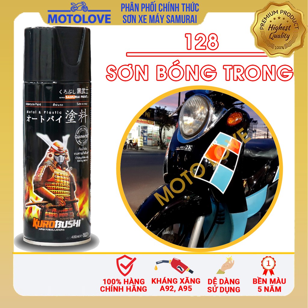 [Mã LIFEXANH03 giảm 10% đơn 500K] Sơn phủ bóng samurai màu trong suốt - chai sơn xịt tạo bóng và bảo vệ bề mặt