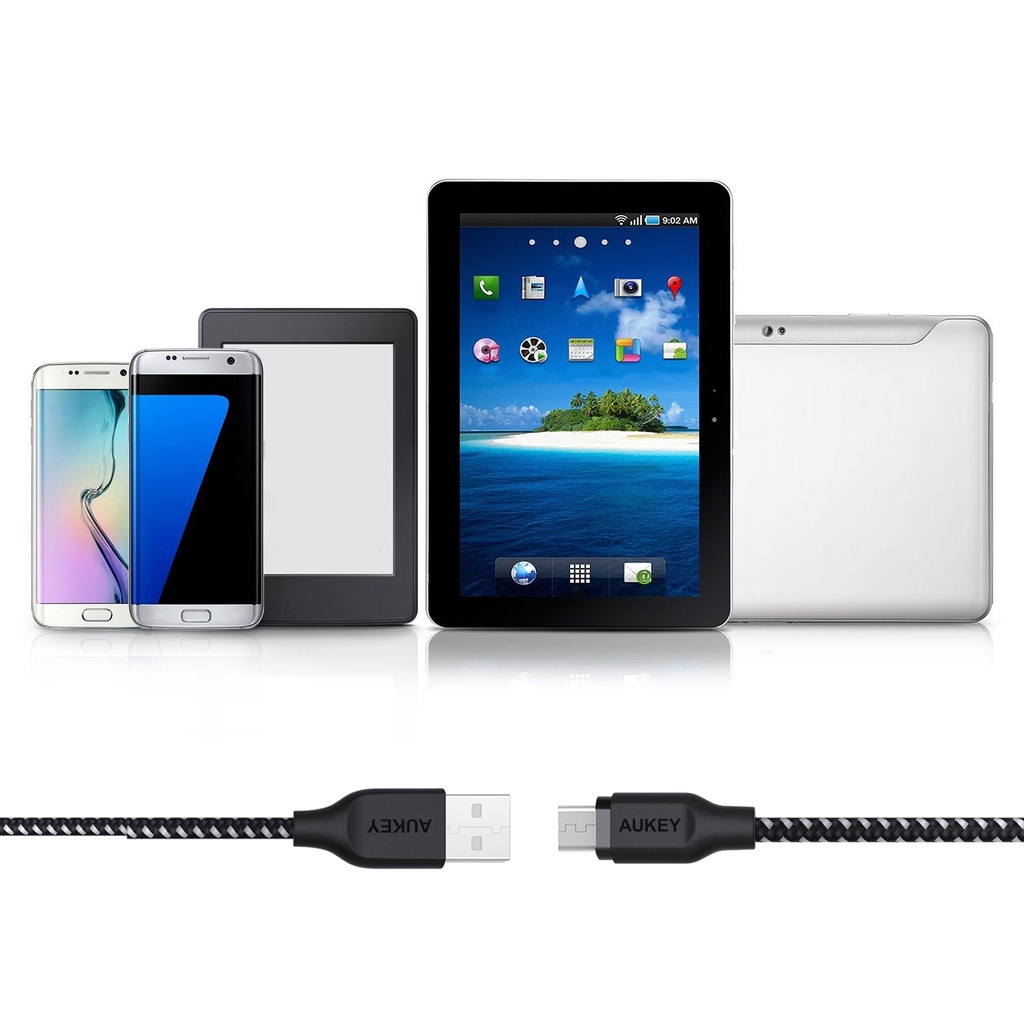 Cáp sạc nhanh Aukey CB-BAM1/2 Micro Dây sạc Usb 3.0 480Mbps cho xiaomi samsung