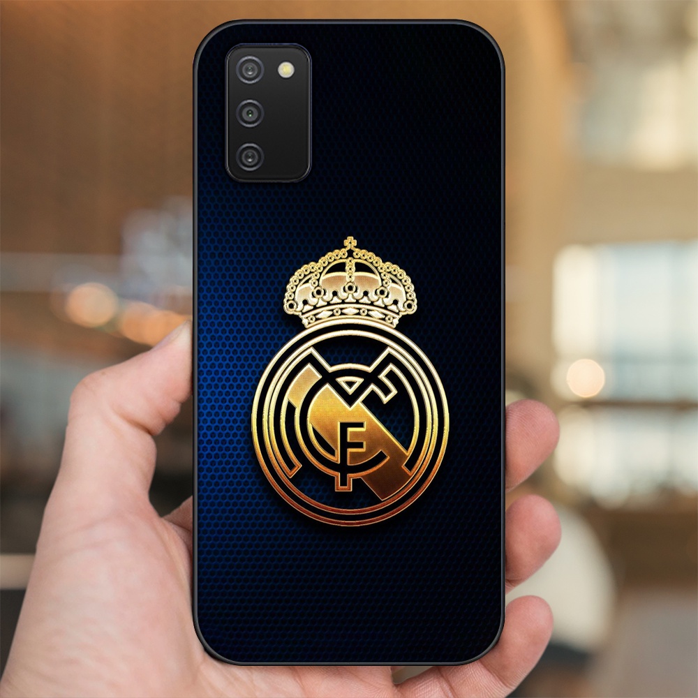 Ốp lưng Samsung A03S viền đen in hình Real Madrid