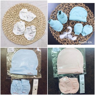 Bao tay, bao chân và mũ hãng Bons99 và Mamaya cho bé