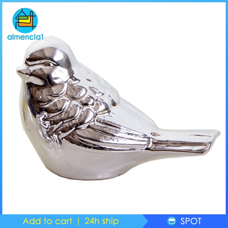 [ALMENCLA1]Ceramic Bird Magpie Shaped Ornament Decorative Accent Piece Desktop Decor L