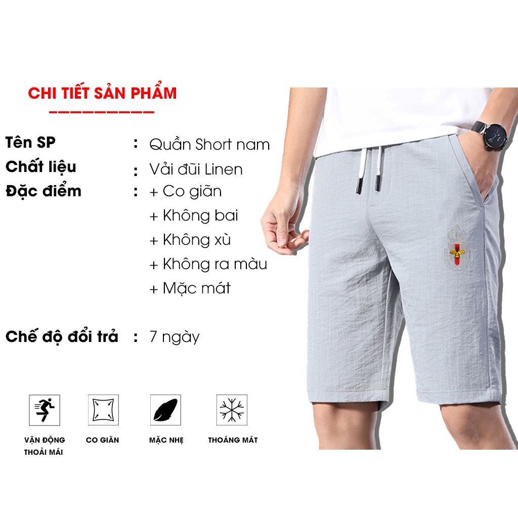 Quần Short đũi nam chất liệu vải mềm cao cấp mặc mát, sang trọng, phom đẹp, thời trang nam BMF