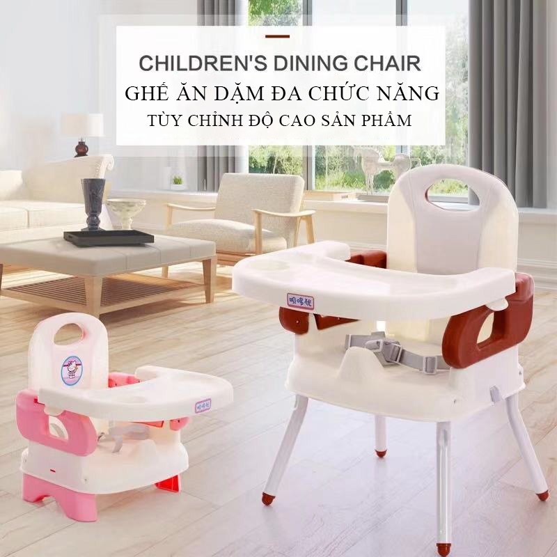 Ghế ăn dặm, ghế ăn dặm cho bé tiện lợi gấp gọn 3 chế độ dành cho bé ( có loại kèm chân sắt ) Bảo hành 12 tháng