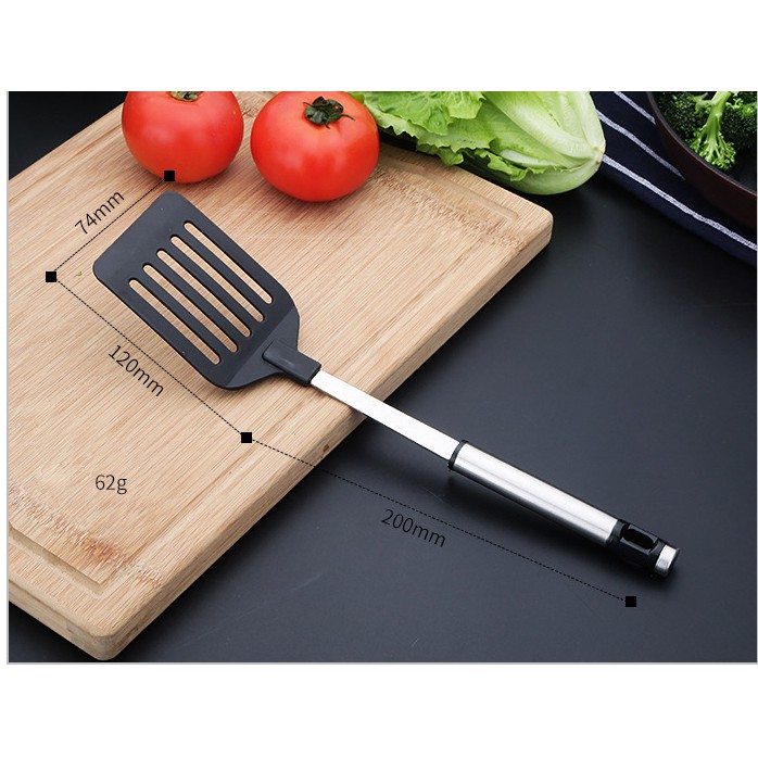 Xẻng lật thức ăn đồ chiên rán tiện lợi cán Inox IN68