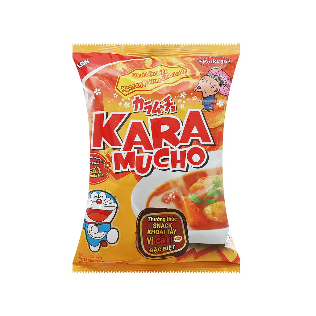 Snack khoai tây vị cà ri đặc biệt Karamucho gói 44g