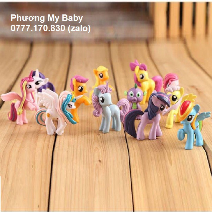 đồ chơi ngựa pony - set 12 ngựa pony