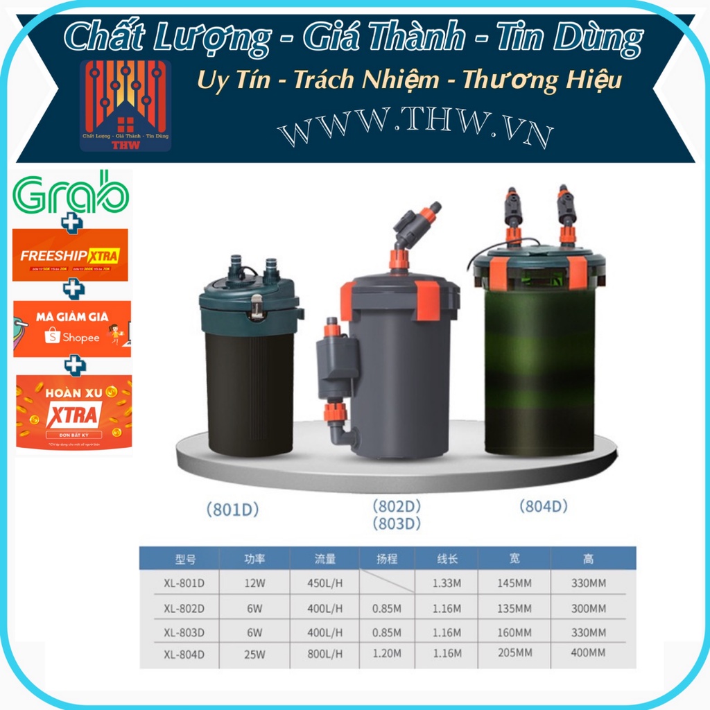 |THW-TP.HCM|Máy Lọc Cho Bể Cá(801D và 804D) Chính Hãng Xilong Hàng bán TOP Nội Địa