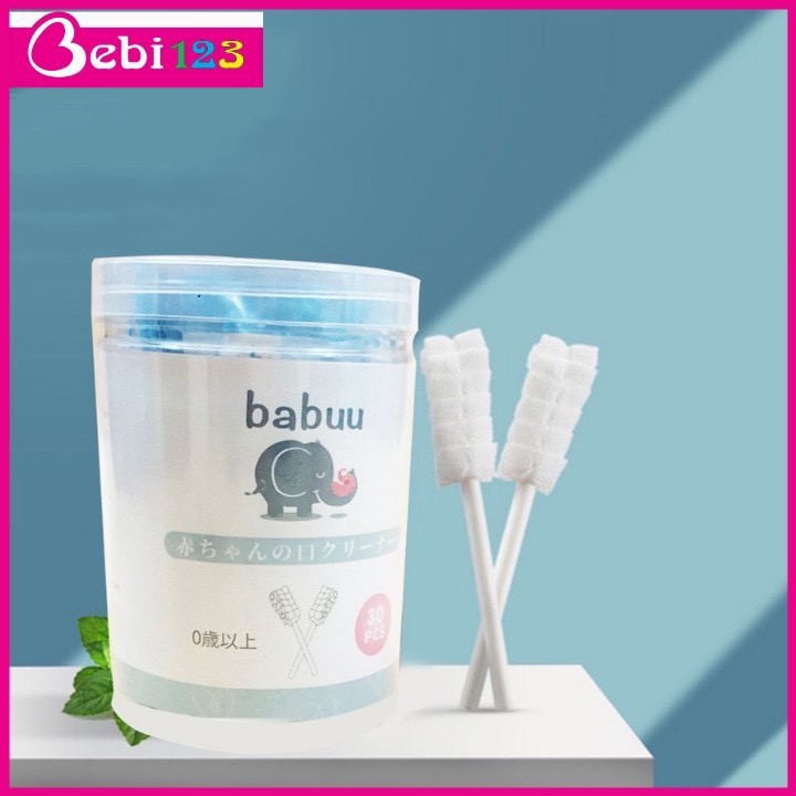 Hộp 30 gạc rơ lưỡi Baby Babuu Nhật Bản cho bé