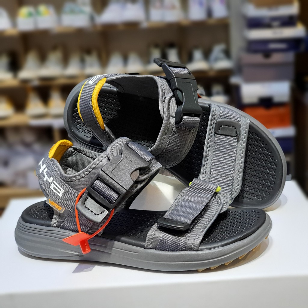 Sandal Vento nam nữ SD-NB38 Grey Yellow (Xám) - sandal kết hợp quai dán và quai bấm linh hoạt