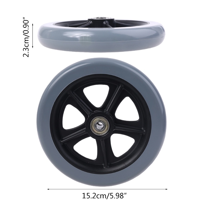 Bộ 2 Bánh Xe Lăn Nhỏ 6 &quot;Chuyên Dụng Cho Ghế Xe Lăn